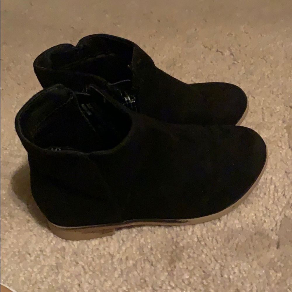 Black suede boots